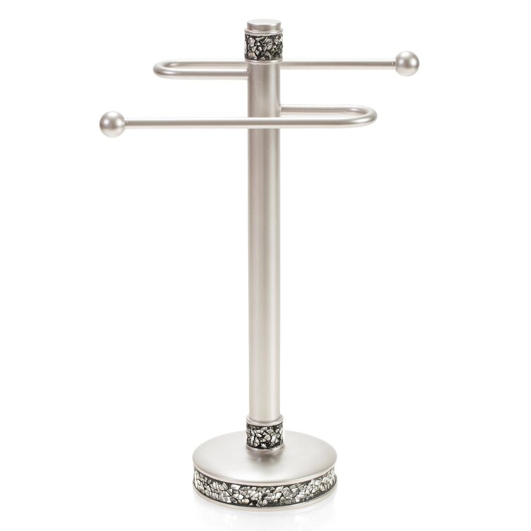 Freestanding towel rack online brushed nickel